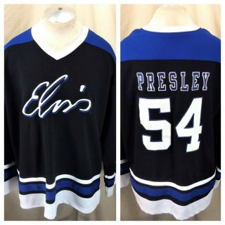 Vintage Elvis Presley 54 Country Music Icon (2xl) Retro Knit Hockey Jersey