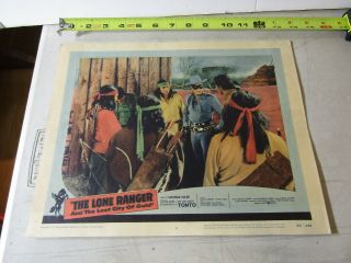 Clayton Moore Stamped Lobby Card The Lone Ranger & The Lost City Of Gold