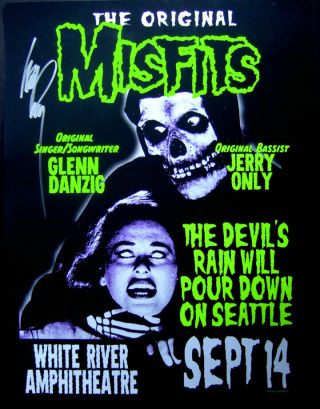Og Misfits Seattle Sept 14 2019 Danzig Signed Ltd Ed Blacklight Poster