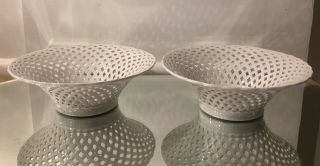 Rare Kpm Porcelain Basketweave Bowls