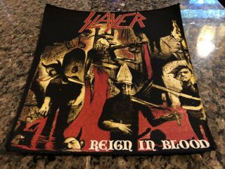 VTG SLAYER BACKPATCH PATCH REIGN IN BLOOD RARE 80s METAL IRON MAIDEN METALLICA 3