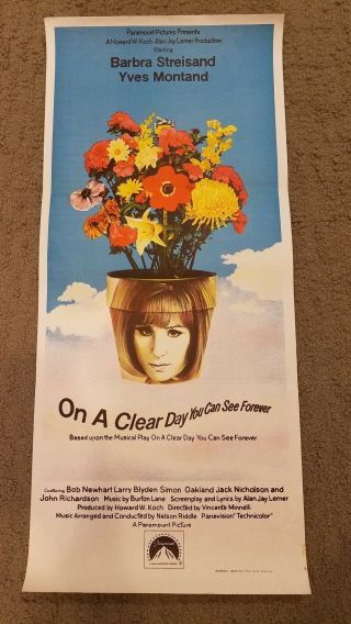 On A Clear Day Movie Poster - Barbra Streisand - Australian Poster