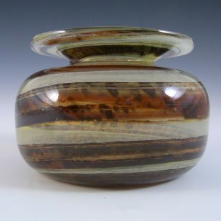 Isle Of Wight Studio Tortoiseshell Glass Squat Vase By Michael Harris