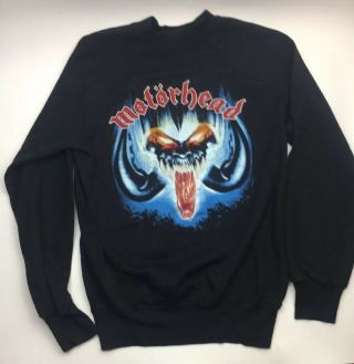 Vintage MotÖrhead 1987 Eat The Rich Sweatshirt Large Black Skull Long Sleeve