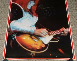 KISS Band ACE FREHLEY 1977 Alive 2 In Concert Poster 1990 ' s SIGNED AUTOGRAPH 4