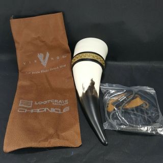 Vikings Floki Drinking Horn Cup With Strap Loot Crate History Channel