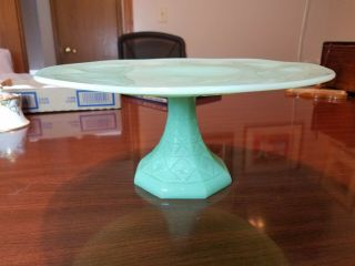 Mosser Jadeite Octagon Base Cake Stand Htf Very Limited Quantities Made
