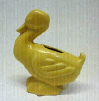Frankoma Miniature Duck Planter Ada Clay Yellow