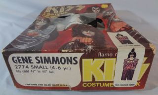 1978 KISS DEMON GENE SIMMONS Collegeville Aucoin Mask Costume Complete w/ Box 4