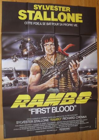 Rambo First Blood Sylvester Stallone French Movie Poster 