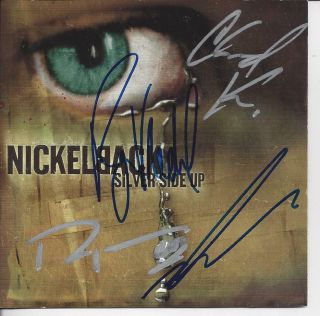 Nickleback Autographed Silver Side Up Cd Booklet How You Remind Me A107