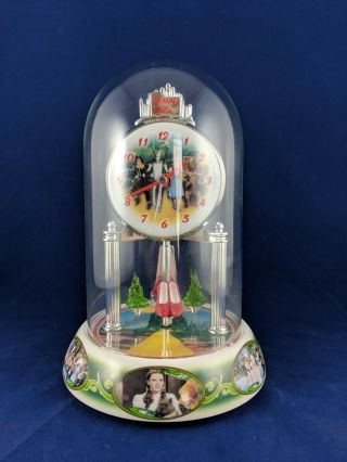 Wizard Of Oz Anniversary Rotating Glass Dome Clock