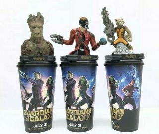 Marvel Guardians Of The Galaxy Vol.  1 2014 Movie Cup Topper Starlord Groot Rocket