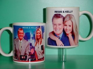 Regis Philbin & Kelly Ripa - With 2 Photos - Designer Collectible Gift Mug 01
