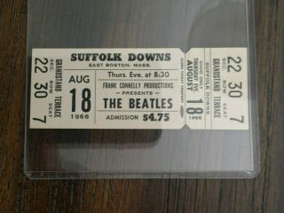 Beatles Suffolk Downs East Boston Concert Ticket Stub August 18 1966