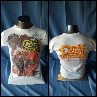 Authentic Vintage Ozzy Osbourne 1986 Ultimate Sin Tour Concert Shirt Large