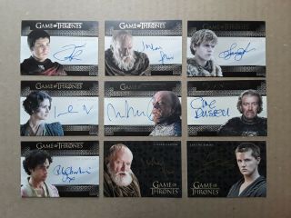 Game Of Thrones Valyrian Steel Autograph Cards Selection Available