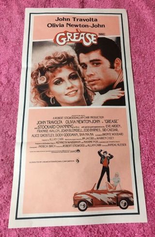 Grease Cinema Movie Poster John Travolta Olivia Newton John