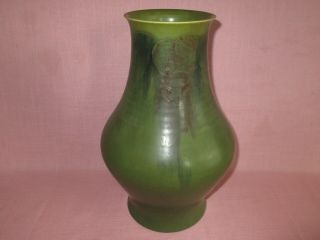 Rookwood Pottery Charles S.  Todd Large Carved Matte Green Vase 2272 1920 12.  5 "