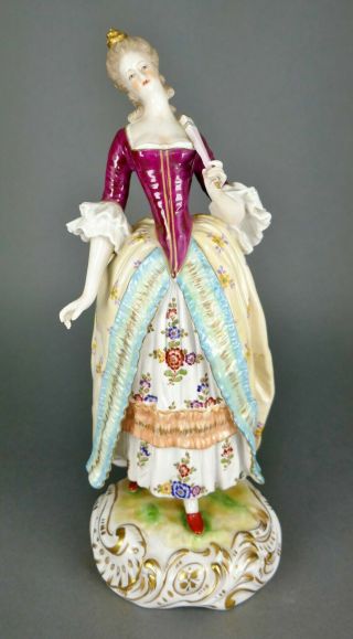 Fine Antique Royal Vienna Porcelain Hand Painted Marie Antoinette Figurine