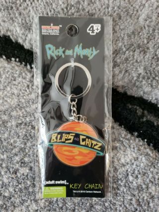 Rick And Morty Blips And Chitz Key Chain Adult Swim