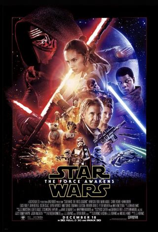 Star Wars - The Force Awakens - Theater Poster Final 27x40 Ds 2015