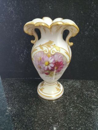 Kpm Berlin Porcelain Floral Vase - Marks -