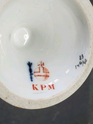 KPM Berlin Porcelain Floral Vase - Marks - 7