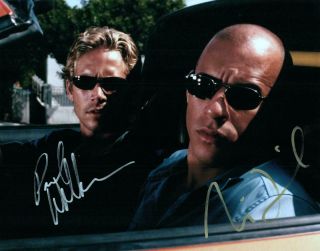 Paul Walker Vin Diesel Signed 8x10 Photo Picture Autographed,