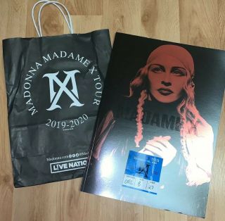 Madonna Official Madame X 2019 Tour Book & Ticket Rare Limited Edition Tourbook