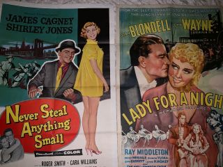 Lady For A Night Movie Poster 1942 John Wayne Blondell James Cagney