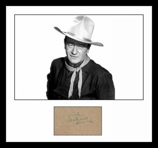 Ultra Rare - John Wayne - Movie Legend - Authentic Hand Signed Autograph