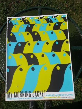 Rare My Morning Jacket Limited Numbered Poster Pittsburgh,  Pa 8 - 27 - 10 (47/166)
