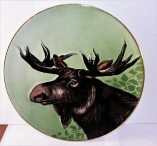 Villeroy & Boch Mettlach 1044/9021 Large 17 " Moose Charger Plate Early 1900 