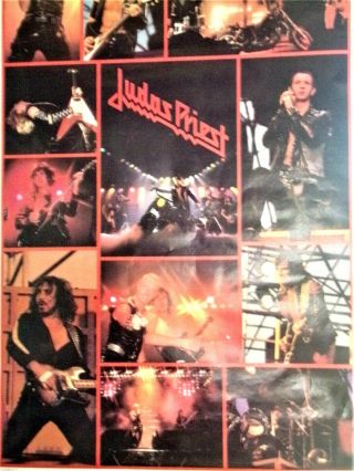 Vintage 1982 40 in.  x 55 in.  HUGE Judas Priest Poster 3