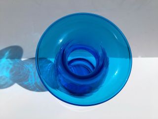 RARE Joel Myers Blenko 6623 Turquoise Art Glass Vase Mid Century Modern 1Yr Only 3
