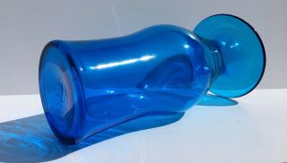 RARE Joel Myers Blenko 6623 Turquoise Art Glass Vase Mid Century Modern 1Yr Only 5