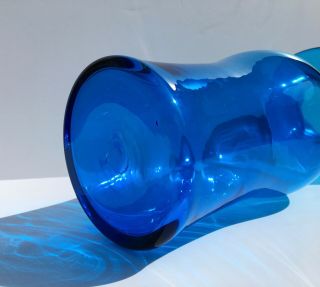 RARE Joel Myers Blenko 6623 Turquoise Art Glass Vase Mid Century Modern 1Yr Only 6