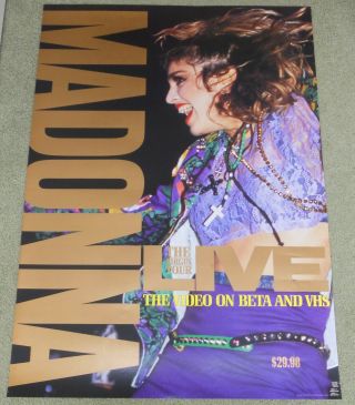Madonna Poster Live The Virgin Tour Video On Beta Vhs
