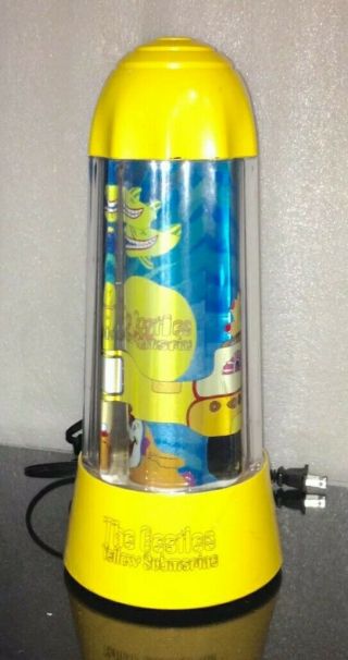Rare Beatles Yellow Submarine Motion Table Lamp Light Vintage 1990