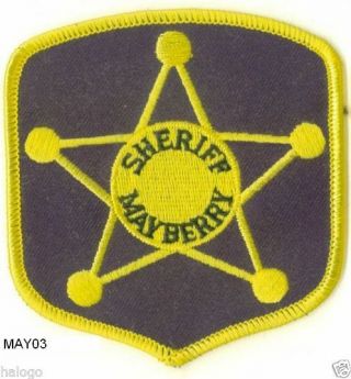 Andy Griffith Black Mayberry Sheriff Patch - May03