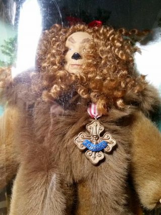 Large Wizard Of Oz Porcelain Brass Key Keepsake Cowardly Lion Doll - Nrfb