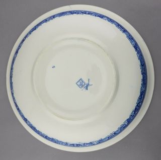 Antique Earthenware Blue Willow Wash Bowl Basin By Ridgways 3