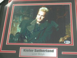 Kiefer Sutherland Signed 8x10 Photo Framed Lost Boys Autograph Bas Beckett
