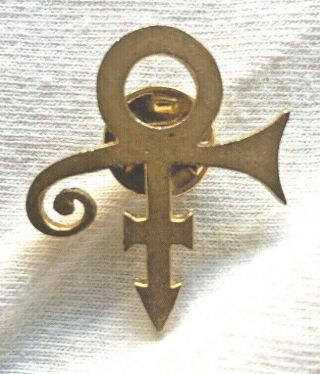 2 Vintage RARE Prince Artist Symbol Pins 22K Plated Silver Gold Memorabilia 90s 2