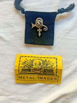 2 Vintage RARE Prince Artist Symbol Pins 22K Plated Silver Gold Memorabilia 90s 5