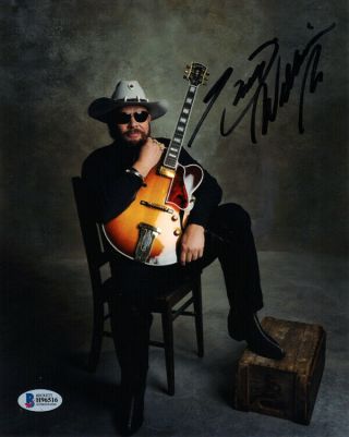 Hank Williams Jr.  Signed Autographed 8x10 Photo Country Music Legend Beckett Bas