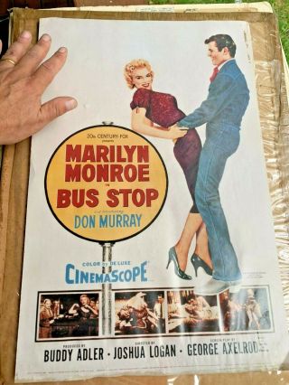 Bus Stop 1956 Movie Poster - Marilyn Monroe
