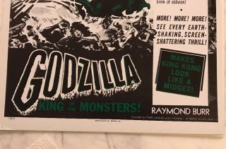Vintage Godzilla King of The Monsters Movie Poster Card 14 