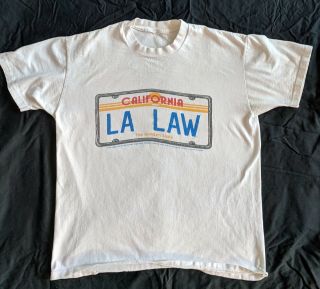 Vintage " La Law " Tv Series T - Shirt Large 1986